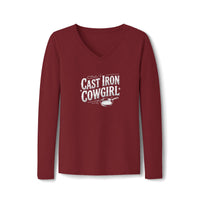 Cast Iron Cowgirl Long Sleeve V-Neck Tee