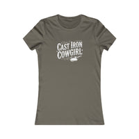 Cast Iron Cowgirl Women's Tee — Rustic Western Graphic Shirt