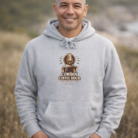 Cowboy Coffee Hour Podcast Hoodie - Pour You Up A Cup