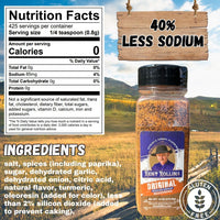 Kent Rollins Original Reduced Sodium Seasoning.