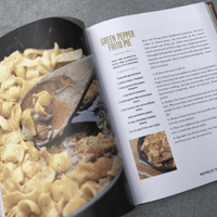 Green pepper Frito pie recipe with ingredients.