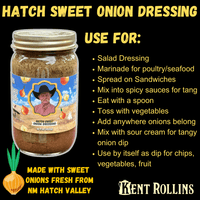 Hatch Valley sweet onion dressing jar.