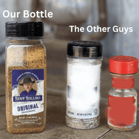 Comparison of seasoning bottles, our bottle vs others.