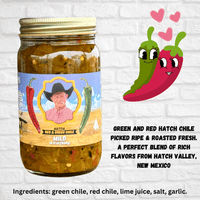 Mild Hatch green and red chile.