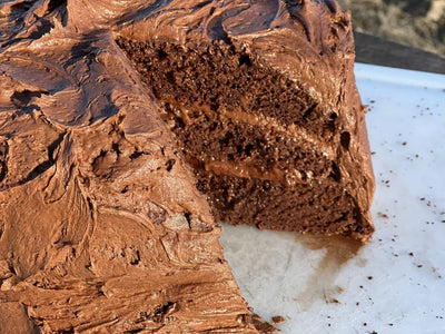 Triple Decker Mexican Chocolate Cake - Cast Iron Cowboy
