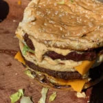 A close-up of a Big Mac burger.