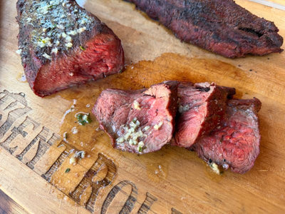Grilled Elk Tenderloin with Green Chile Wine Sauce