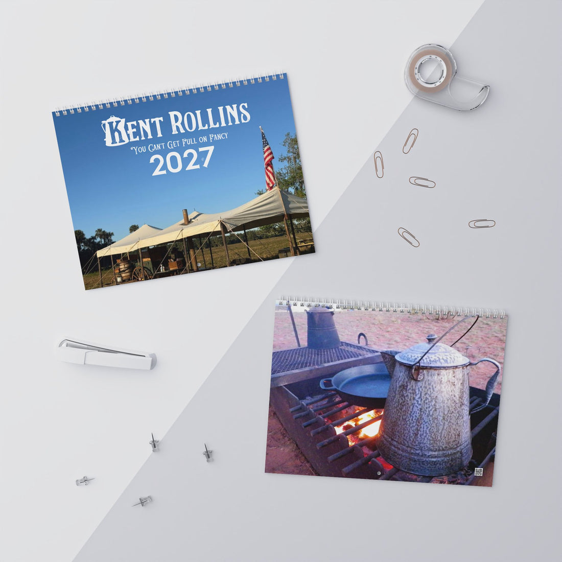 Kent Rollins Cowboy Cooking 2027 Wall Calendar - Original Photos by Shannon Rollins