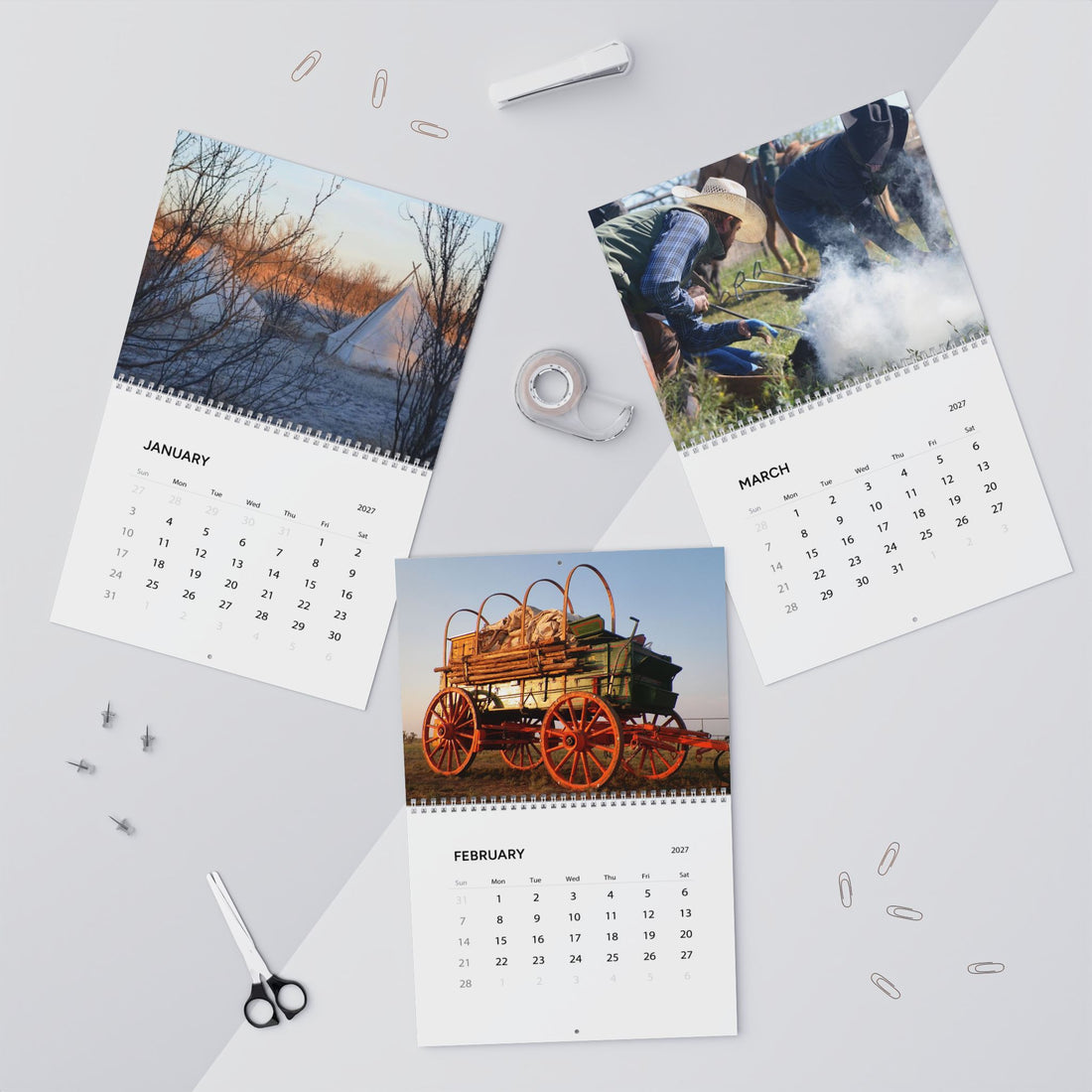 Kent Rollins Cowboy Cooking 2027 Wall Calendar - Original Photos by Shannon Rollins