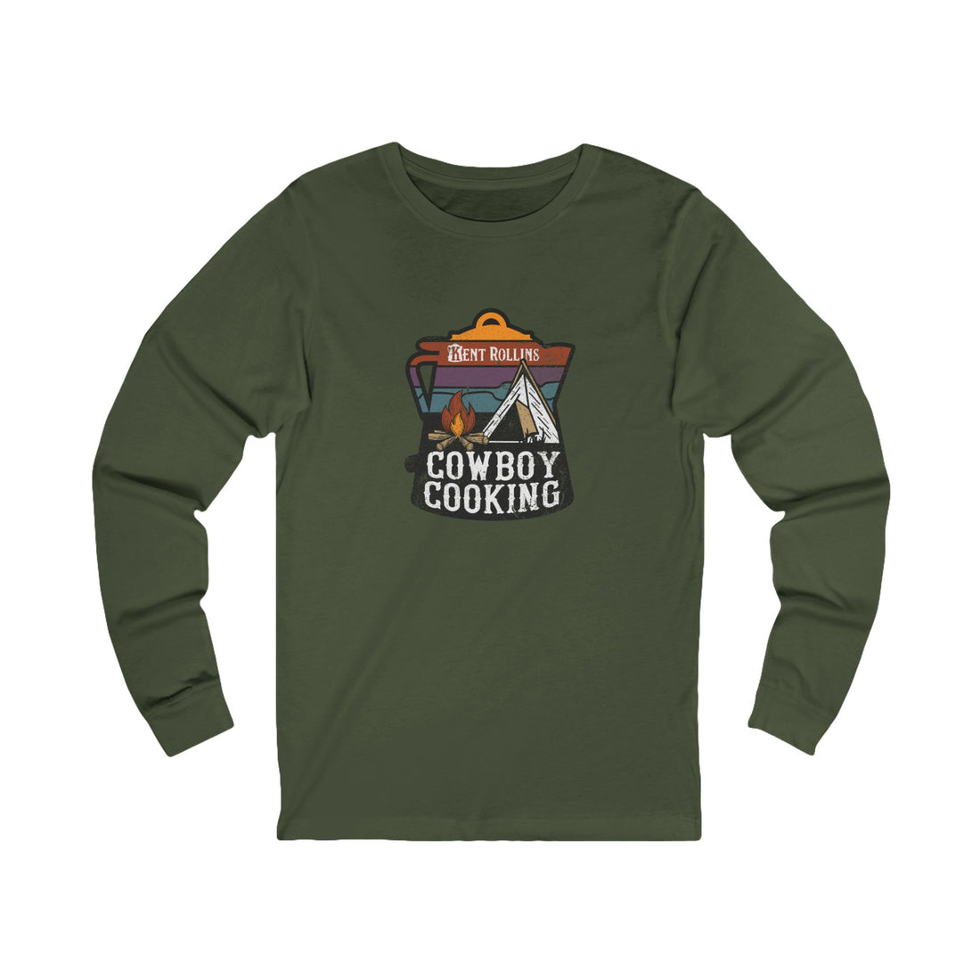 Cowboy Cooking Coffee Pot Long Sleeve Tee