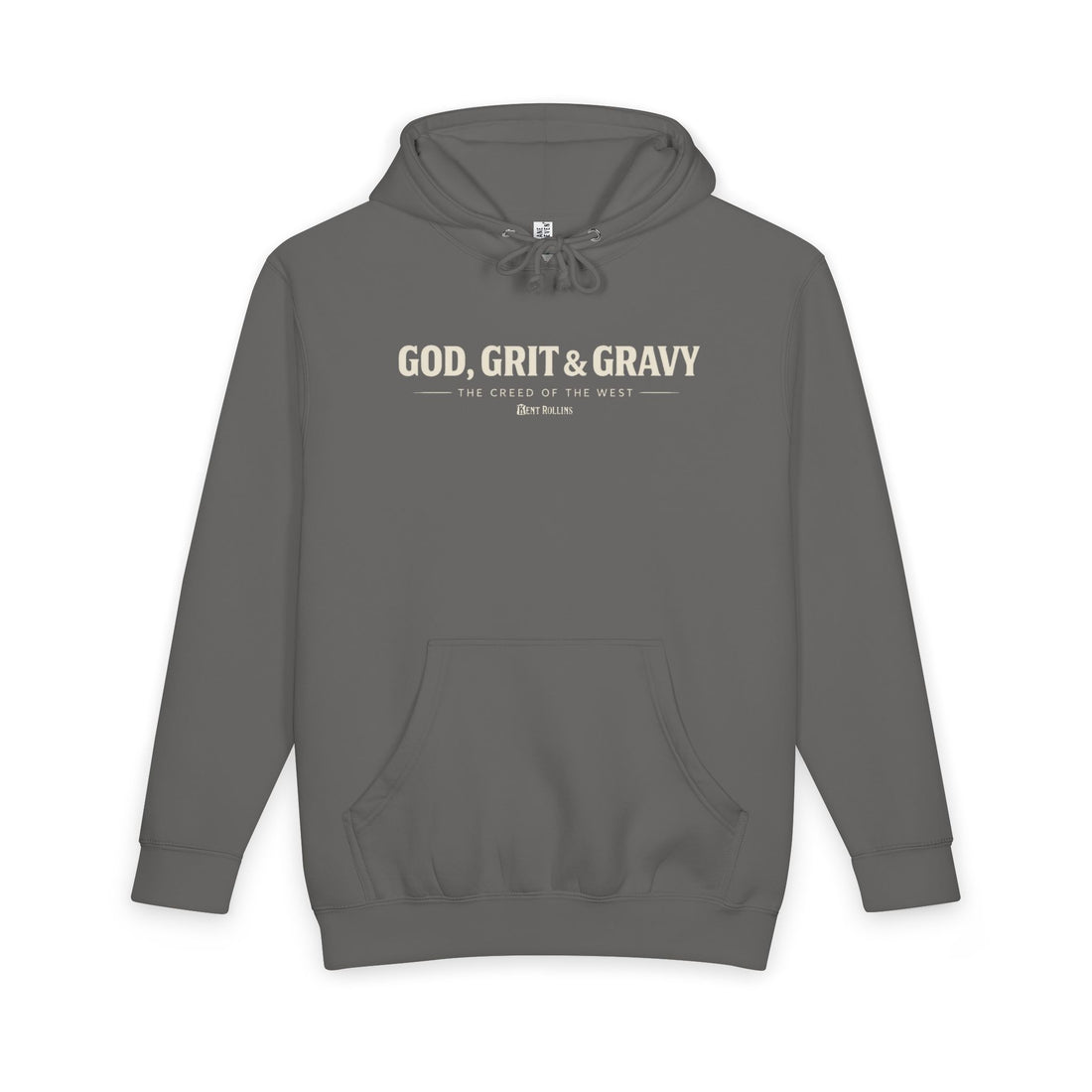 God, Grit, and Gravy Hoodie - Cowboy Kent Rollins