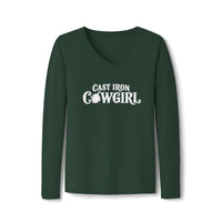 Cast Iron Cowgirl Women's Long Sleeve V-Neck Tee