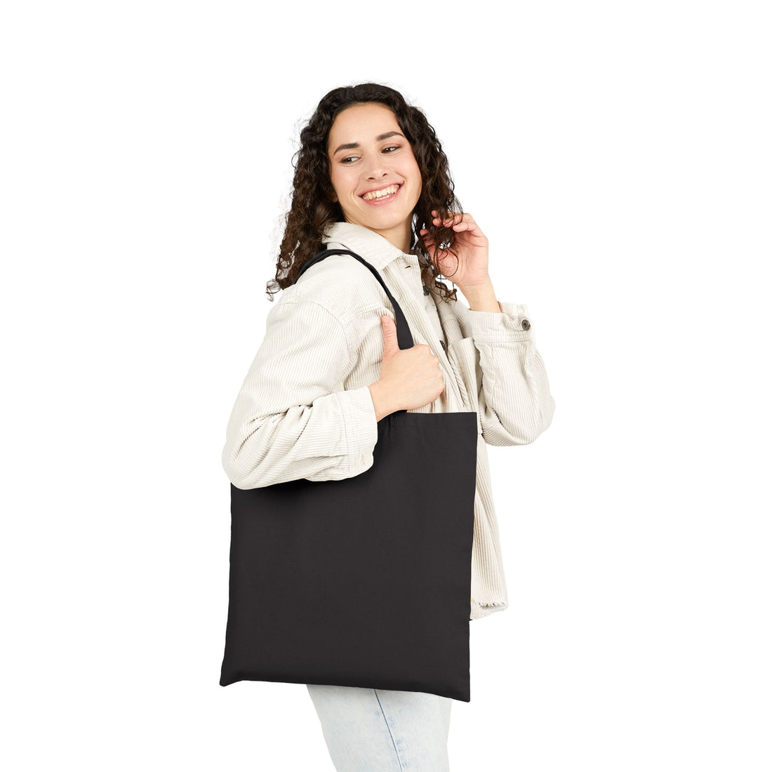 Cast Iron Cowgirl Black Cotton Canvas Tote Bag