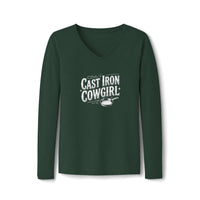 Cast Iron Cowgirl Long Sleeve V-Neck Tee