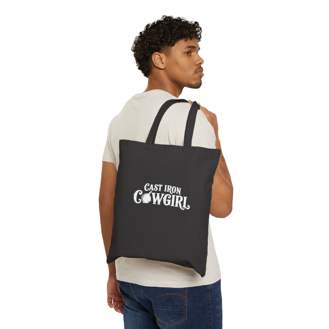 Cast Iron Cowgirl Canvas Tote Bag