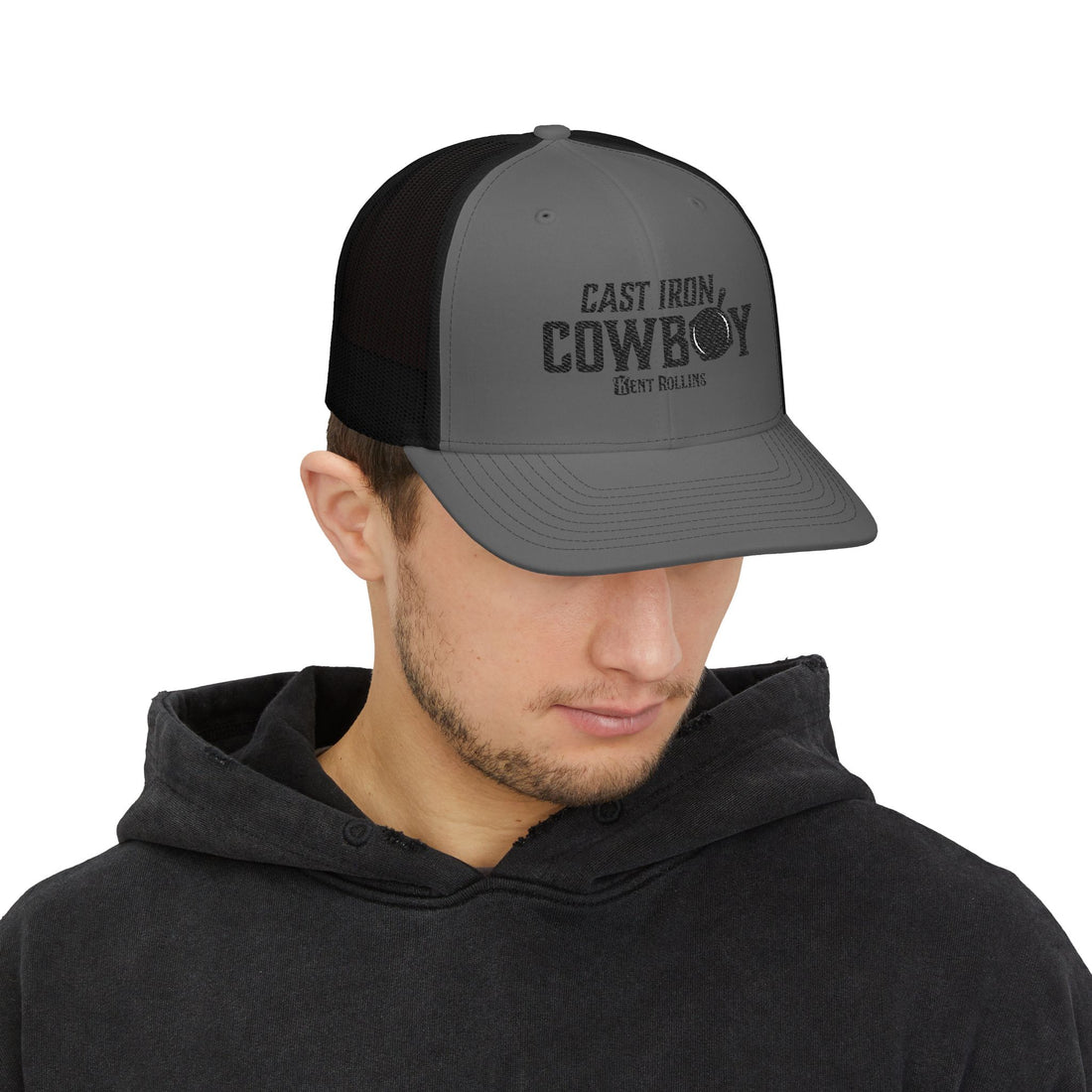 Cast Iron Cowboy Embroidered Trucker Cap