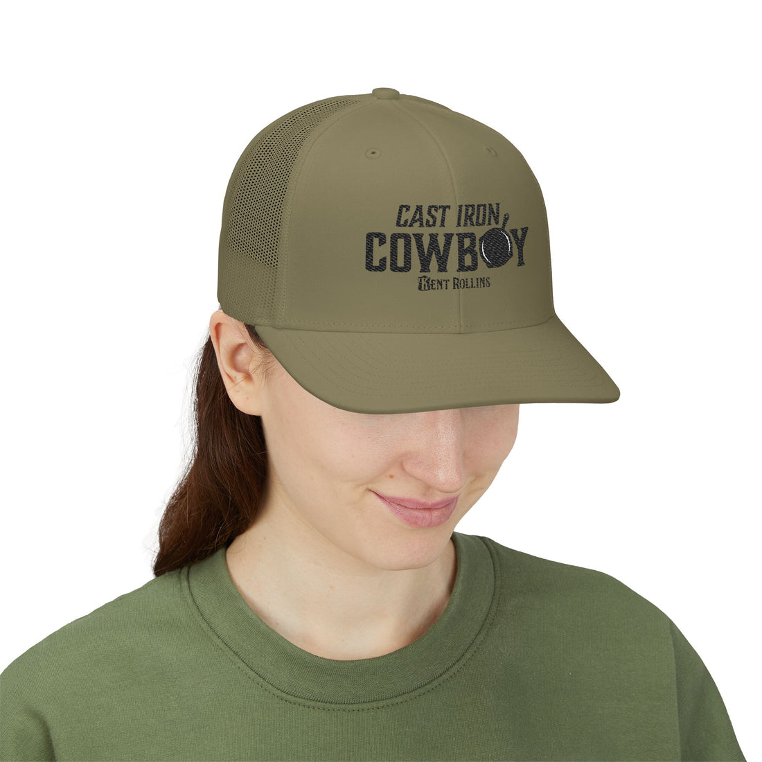 Cast Iron Cowboy Embroidered Trucker Cap