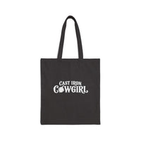 Cast Iron Cowgirl Canvas Tote Bag