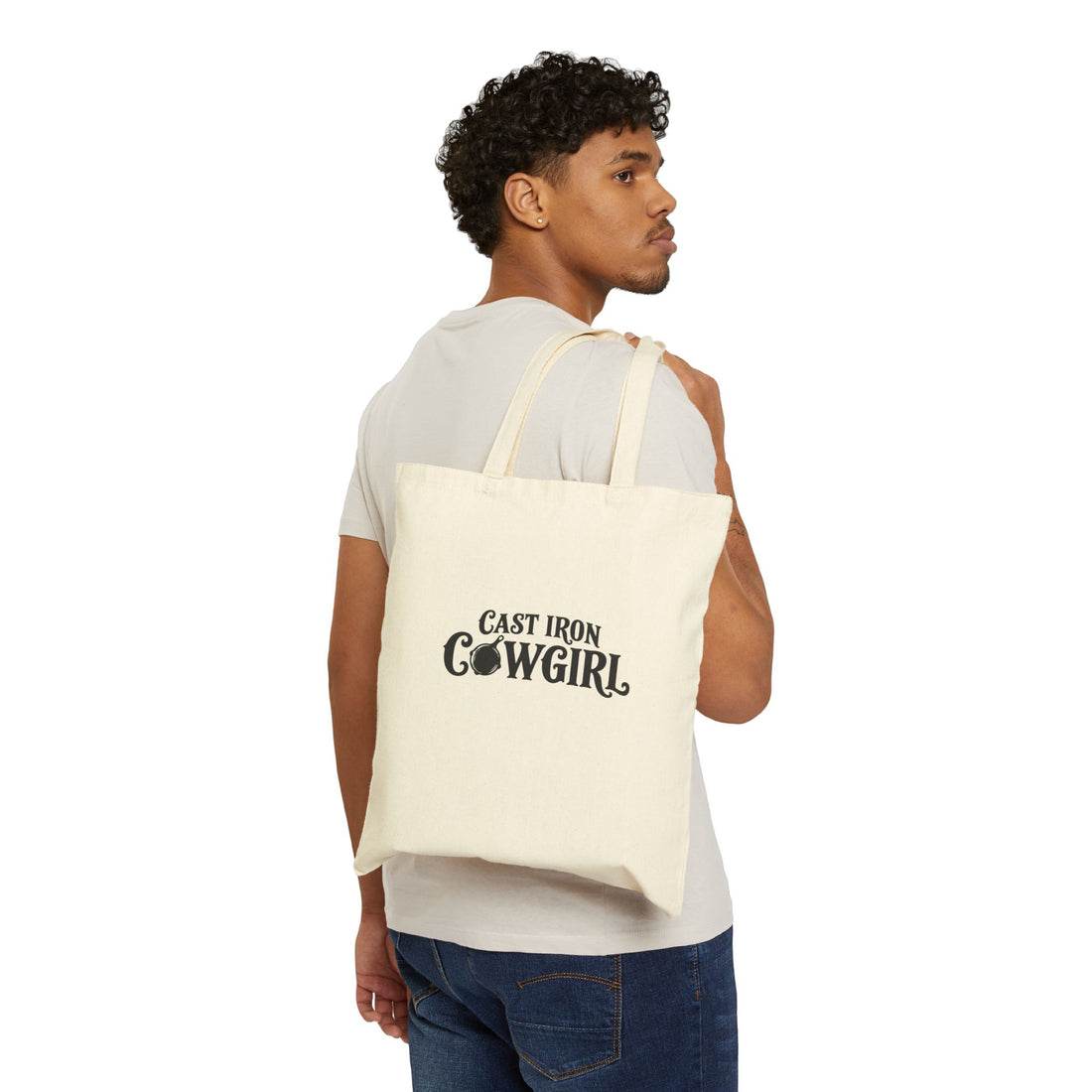 Cast Iron Cowgirl Canvas Tote Bag
