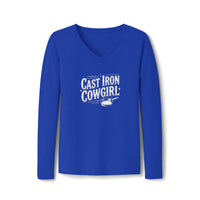 Cast Iron Cowgirl Long Sleeve V-Neck Tee