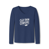 Cast Iron Cowgirl Long Sleeve V-Neck Tee