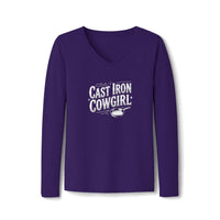 Cast Iron Cowgirl Long Sleeve V-Neck Tee