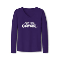 Cast Iron Cowgirl Women's Long Sleeve V-Neck Tee
