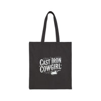 Cast Iron Cowgirl Black Cotton Canvas Tote Bag