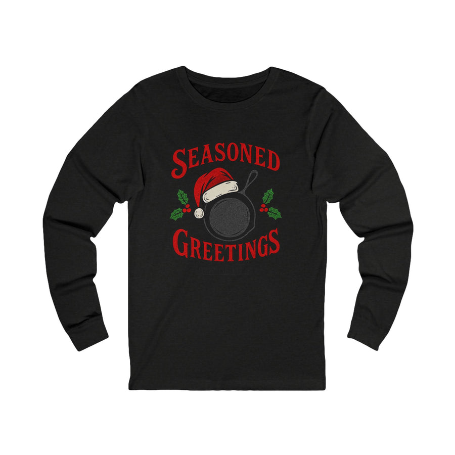 Seasoned Greetings Christmas Adult Long Sleeve Tee