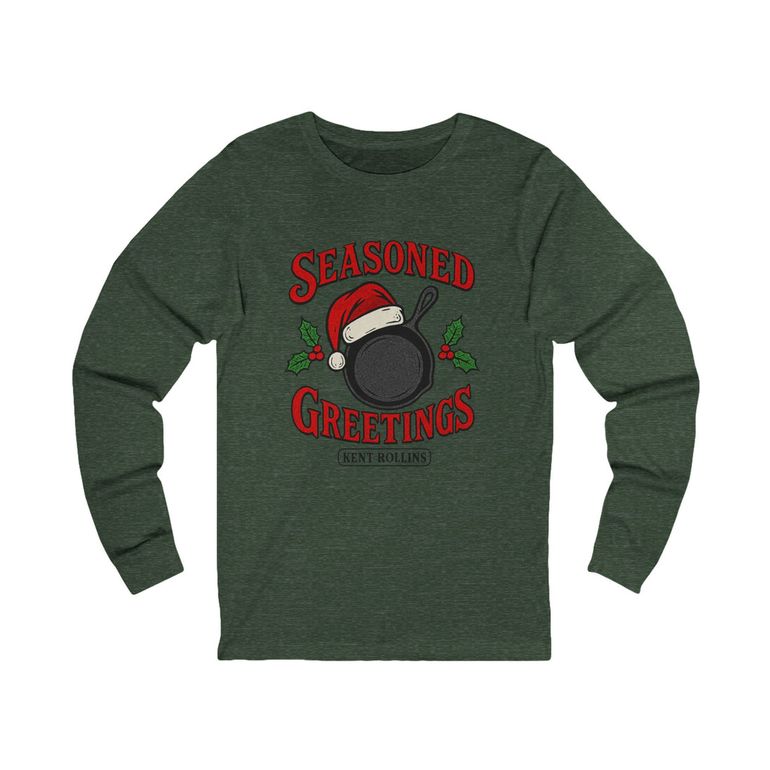 Seasoned Greetings Christmas Adult Long Sleeve Tee