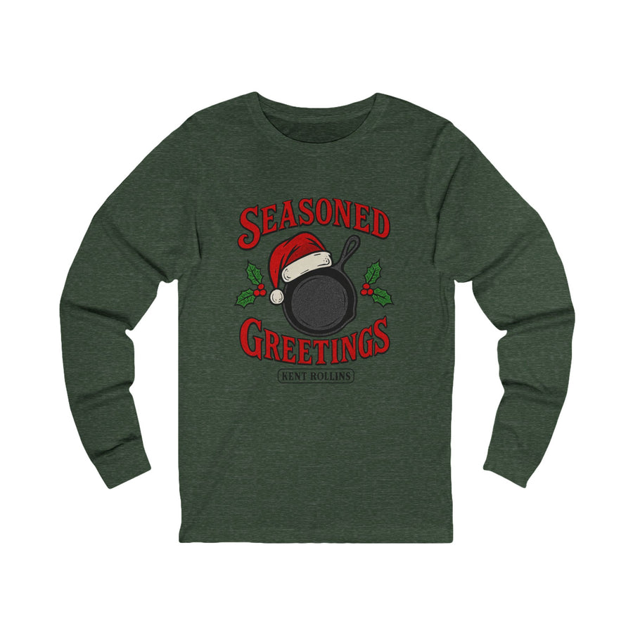 Seasoned Greetings Christmas Adult Long Sleeve Tee