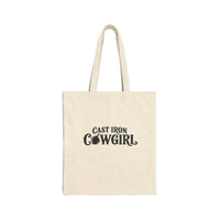 Cast Iron Cowgirl Canvas Tote Bag