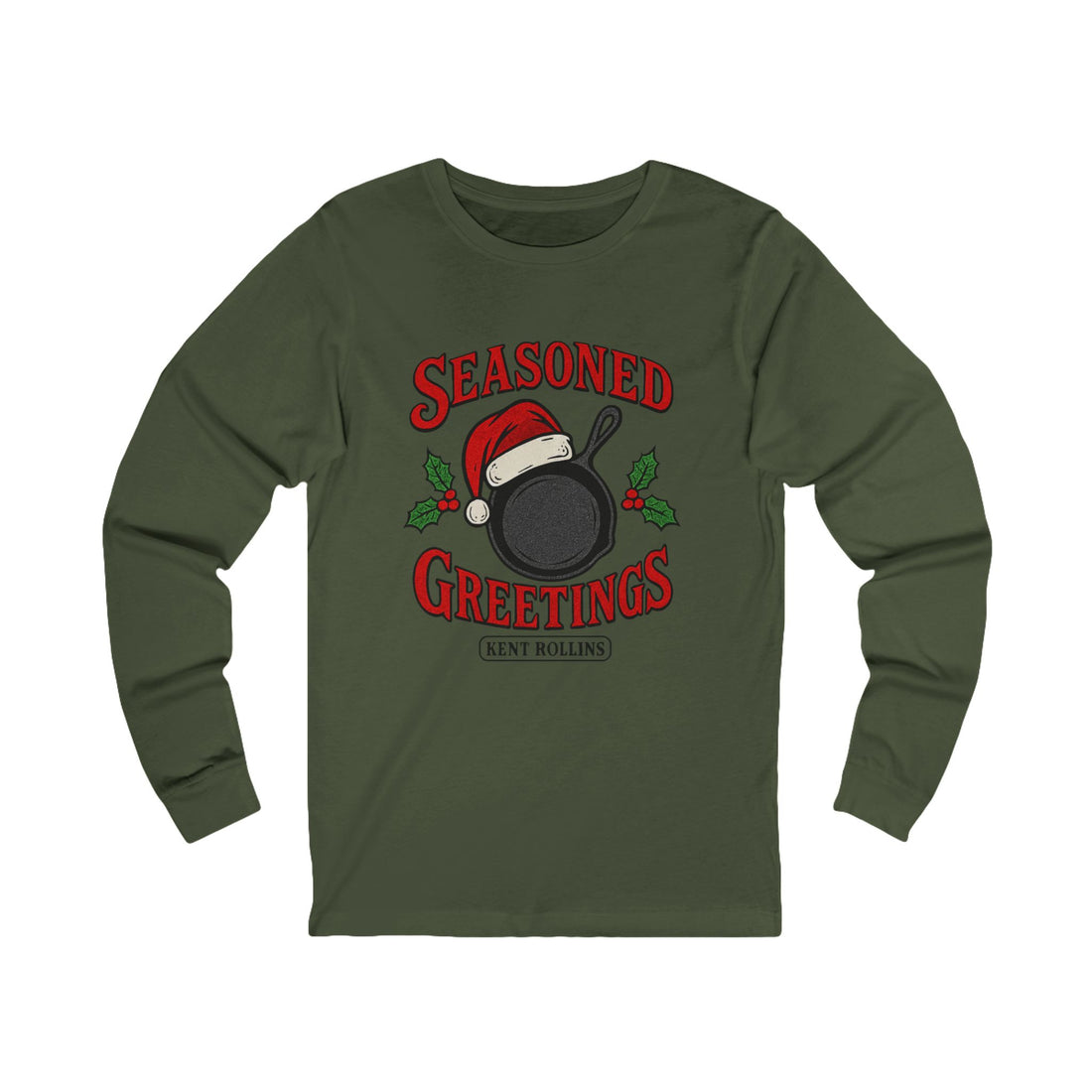 Seasoned Greetings Christmas Adult Long Sleeve Tee