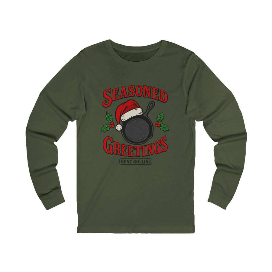 Seasoned Greetings Christmas Adult Long Sleeve Tee