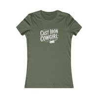 Cast Iron Cowgirl Women's Tee — Rustic Western Graphic Shirt