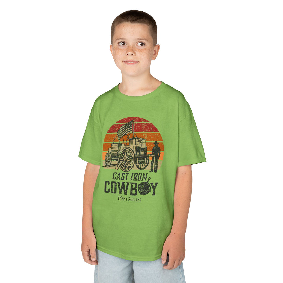 Cast Iron Cowboy Kids Heavy Cotton Tee