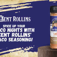 Kent Rollins' Taco Seasoning jar.