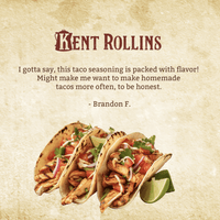 Delicious homemade tacos with Kent Rollins seasoning.