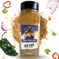 Kent Rollins Rib Rub Seasoning jar.