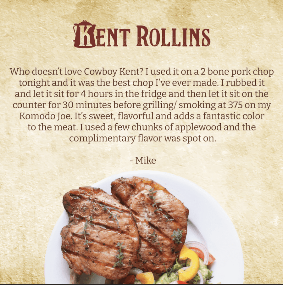 Delicious grilled pork chops with herbs.