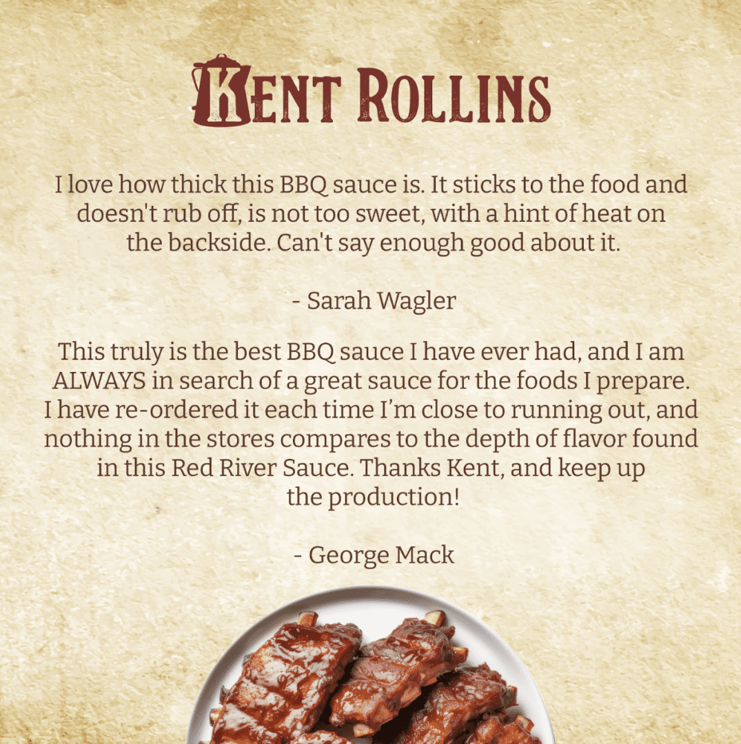 BBQ ribs glazed with Kent Rollins&