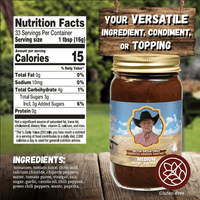 Hatch green chile chipotle chutney label.