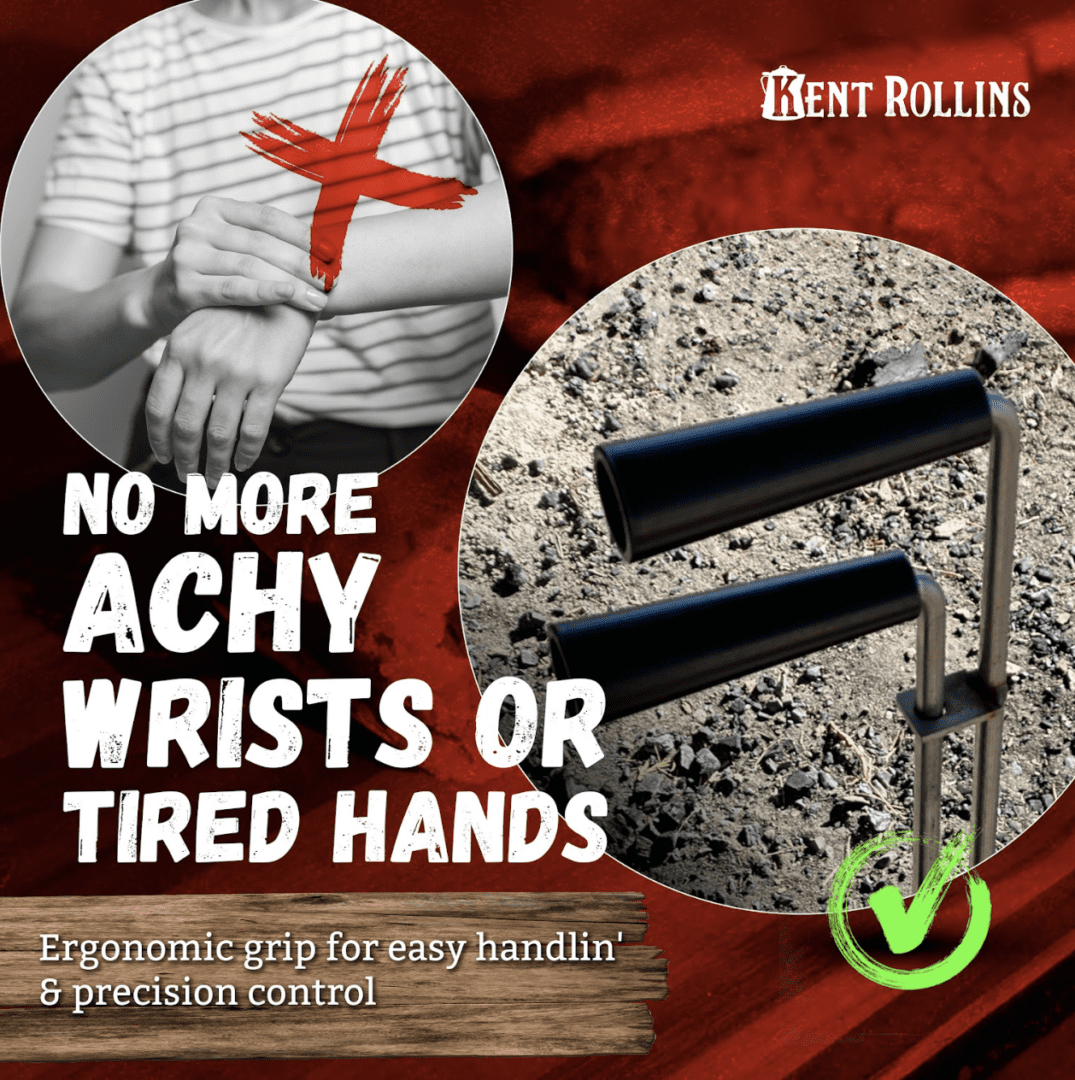 Ergonomic grip: No more achy wrists.