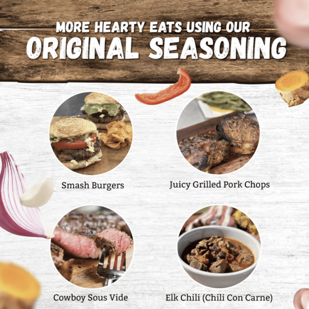 Hearty eats using original seasoning.