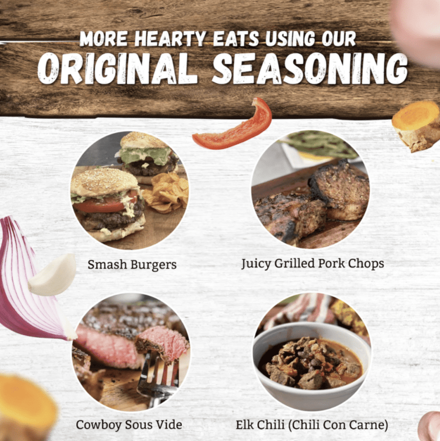 Hearty eats using original seasoning.