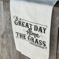 It's a great day above the grass.
