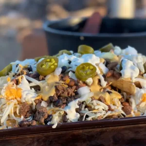 A close up of food on top of a plate