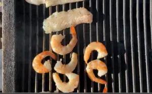 Kent Rollins Shrimp and Catfish on the grill