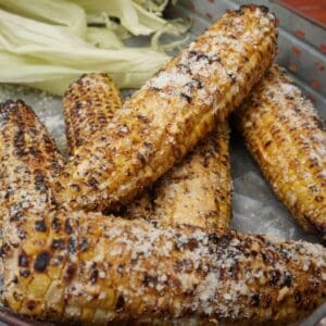 A close up of some corn on the cob