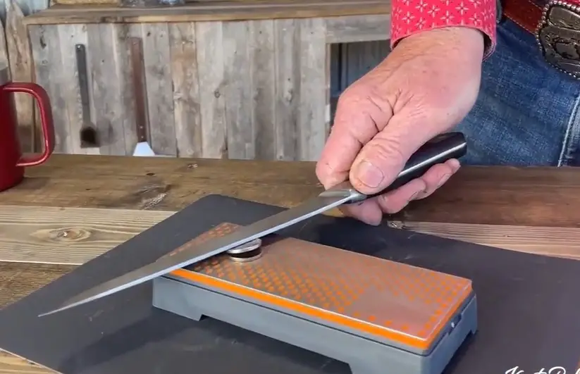 Use the double nickel trick to sharpen a knife
